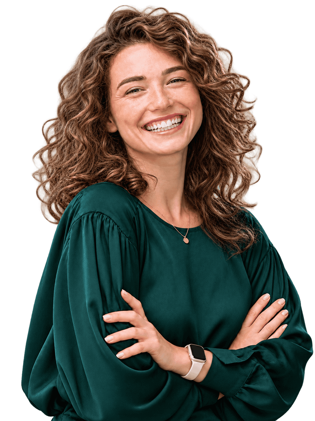 Smiling small-business owner with arms crossed
